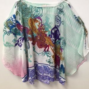 Chico’s cold shoulder floral blouse